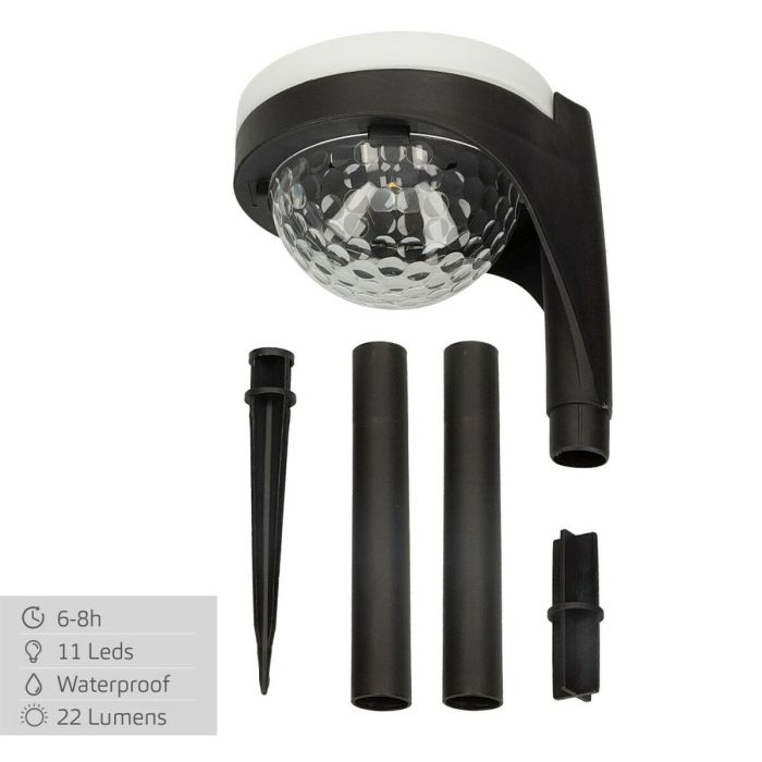 Set de bornes de jardin solaires Aktive 2 Pièces polypropylène 11 x 49 x 12 cm (4 Unités) 2