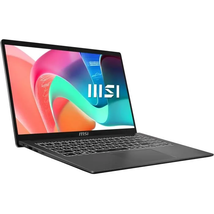MSI Modern 15 F13MG-698XFR - PC Portable 15,6" FHD IPS - Intel Core i3-1315U - 16 Go RAM - 512 Go SSD NVMe - Wi-Fi 6E - Clavier AZERTY - Sans Système d'Exploitation MSI Modern 15 F13MG-698XFR - PC Portable 15,6" FHD IPS - Intel Core i3-1315U - 16 Go RAM - 512 Go SSD NVMe - Wi-Fi 6E - Clavier AZERTY - Sans Système d'Exploitation