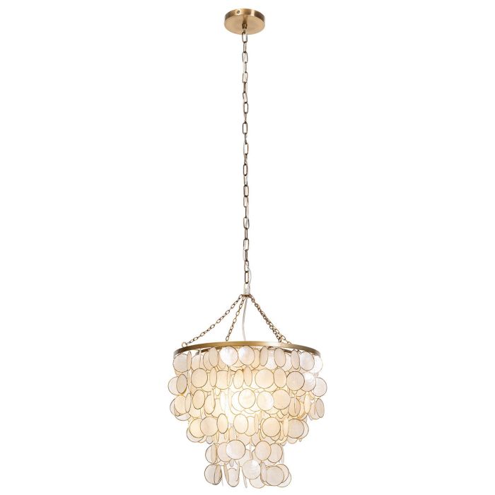 Suspension Home ESPRIT Beige Doré Métal Nacre noire 50 W 40 x 40 x 48 cm