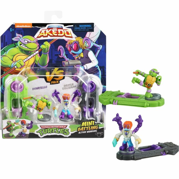 Figurines de combat Teenage Mutant Ninja Turtles Legends of Akedo: Donatello vs Baxter Stockman 0 Figurines de combat Teenage Mutant Ninja Turtles Legends of Akedo: Donatello vs Baxter Stockman 0