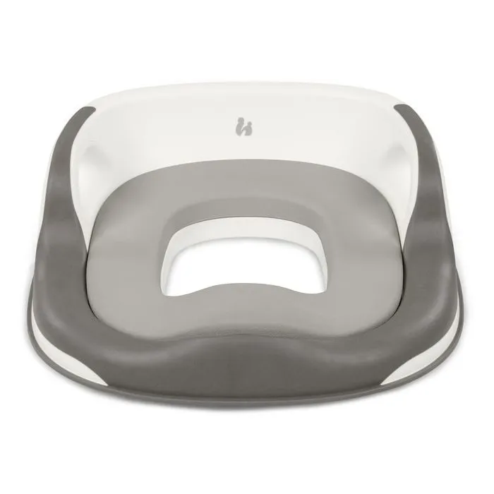 Hauck Réducteur de WC Baby Seat, Siège d'apprentissage ergonomique pour enfants 18 mois à 4 ans, Coussin anti-éclaboussures, Installation universelle, Gris