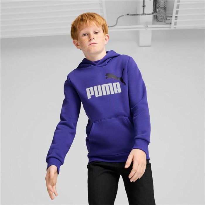 Sweat à capuche enfant Puma Essentials+ 2 Col Big Logo Bleu 3 Sweat à capuche enfant Puma Essentials+ 2 Col Big Logo Bleu 3