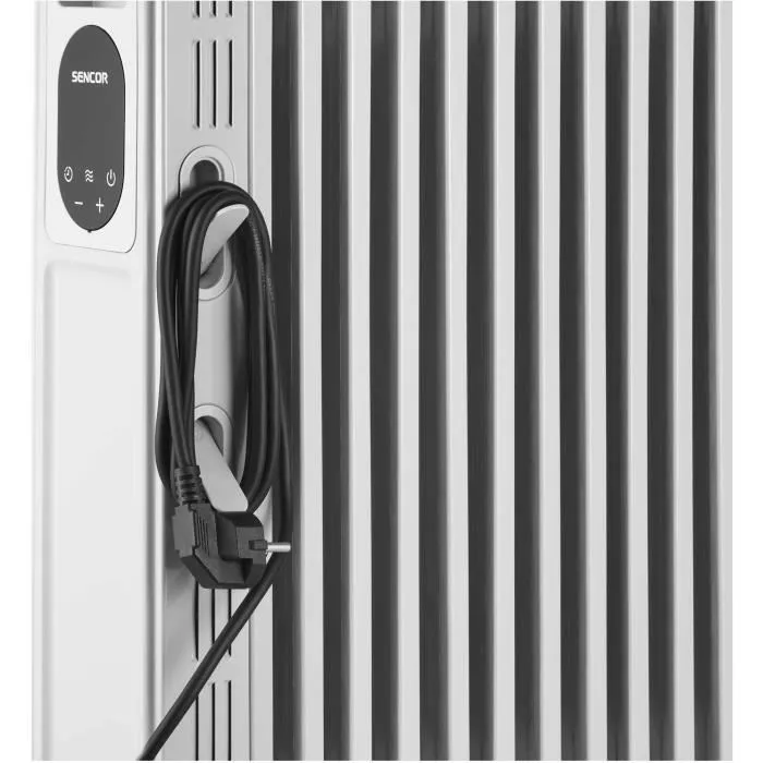 Sencor SOH 6213WH Radiateur électrique bain d'huile 2500 W Blanc - 13 ailettes, panneau de commande numérique, 3 modes, chauffage pour 21-29 m²