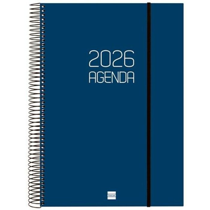 Agenda Finocam OPAQUE Bleu A4 21 x 29,7 cm 2026