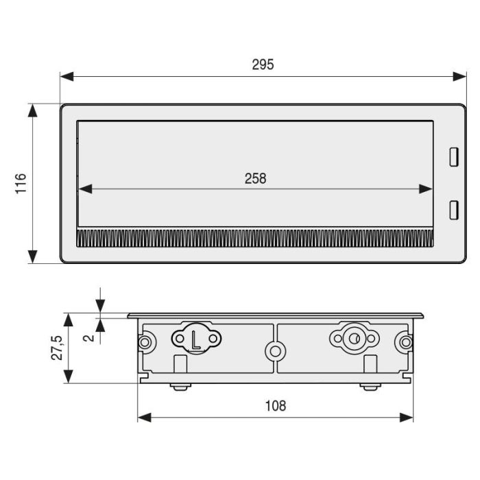Pasacable Con Tapa Amortiguador 2Xusb Plata Herrajes Alk 1
