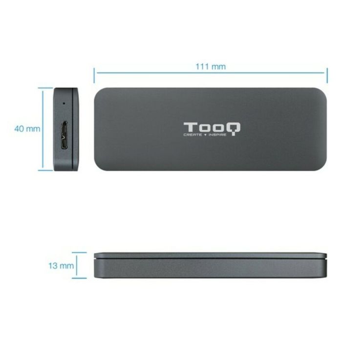 Boîtier Externe TooQ TQE-2281G SSD M.2 M.2 USB 3.1 SATA Micro USB B USB 3.2 3