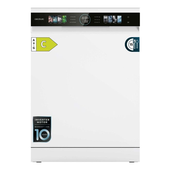 Lave-vaisselle Cecotec 15 couverts Bolero Aguazero 6620 Classe C 8 programmes Blanc Touch Control 0 Lave-vaisselle Cecotec 15 couverts Bolero Aguazero 6620 Classe C 8 programmes Blanc Touch Control 0