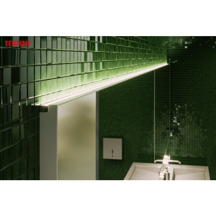 KIMERA HOM Profilé Aluminium Anodisé Argent avec Diffuseur Opal, Bouchons et Clips de Fixation, 2.02M 4