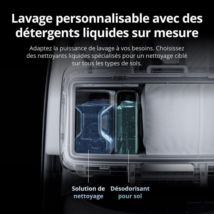DJI ROMO P - Robot Aspirateur Laveur avec Station - Design Transparent - 25 000 Pa - Détection au millimetre - 200 j sans Entretien 2
