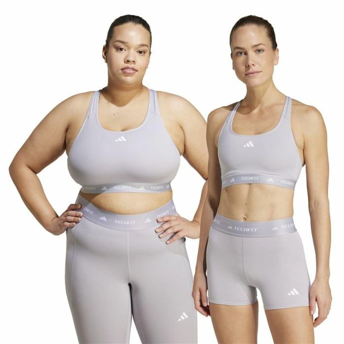 Soutien-gorge de Sport Adidas Techfit Gris 3