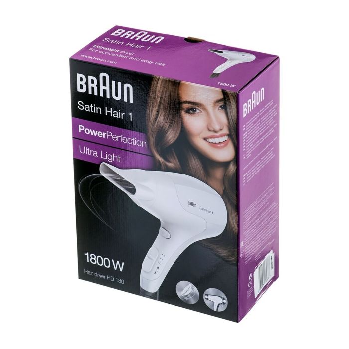 Sèche-cheveux Braun HD180 Blanc 1800 W 5 Sèche-cheveux Braun HD180 Blanc 1800 W 5