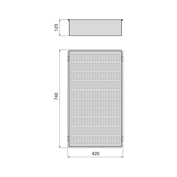 Emuca Panier métallique pour armoires et dressings Quartz, 740 (M90), Acier, Titane 5