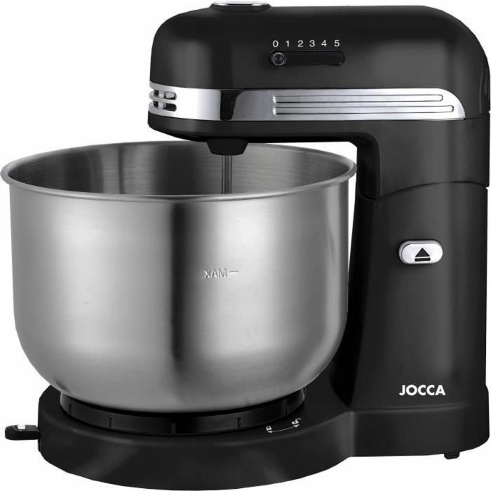 Jocca Procesador de Alimentos JOC8435253575807 - Recipiente Acero Inoxidable 3.5L, 5 Velocidades, Negro y Gris