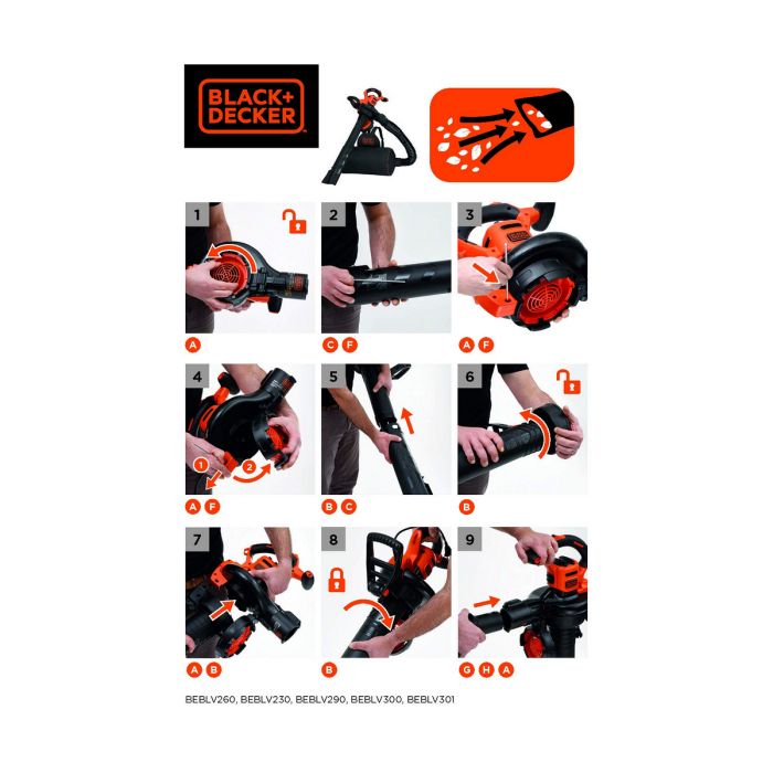 Souffleuse Black & Decker BEBLV260-QS 10