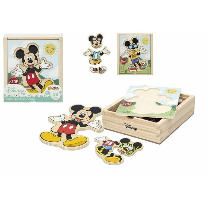 Puzzle enfant en bois Disney Bois (19 pcs) Puzzle enfant en bois Disney Bois (19 pcs)