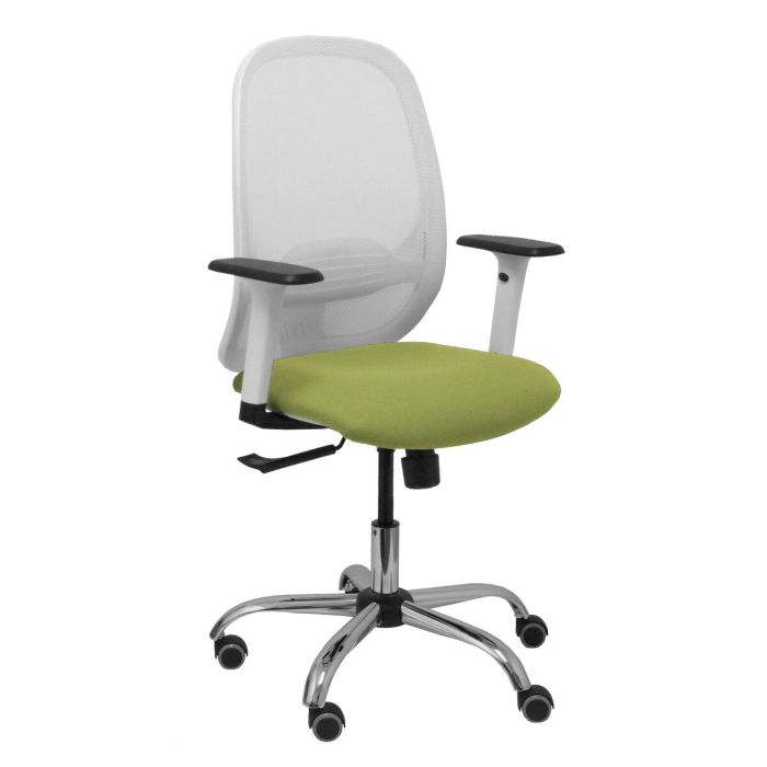 Chaise de Bureau Piqueras y Crespo 354CRRP Blanc Vert Olive