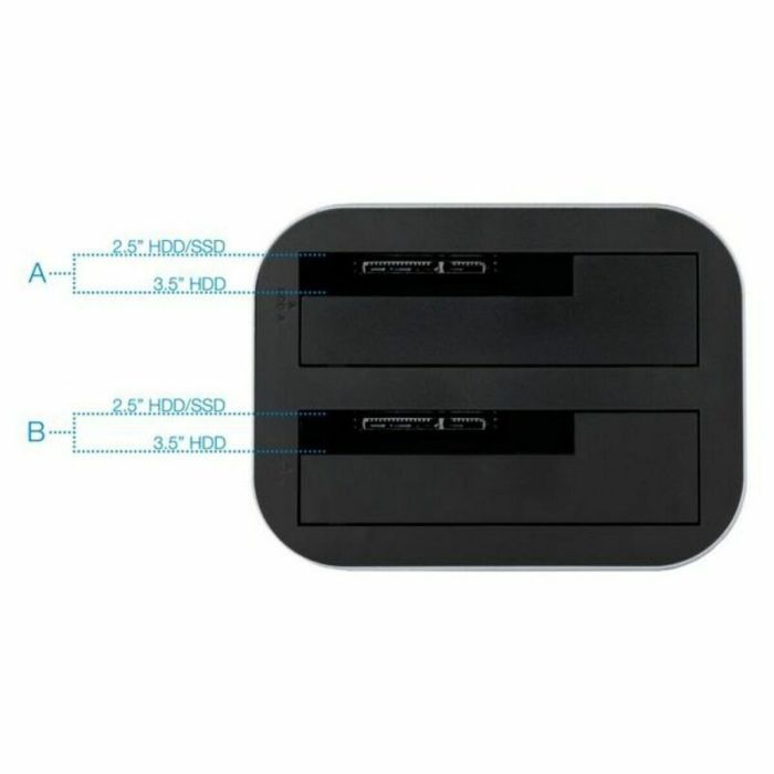 Dock Station Dual TooQ TQDS-805G 2.5"-3.5" HDD/SSD SATA USB 3.0 12