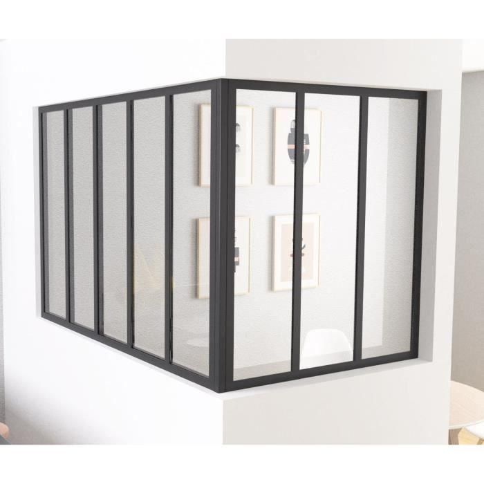 Poteau d'angle - OPTIMUM - H50 X L30 cm - Noir 1