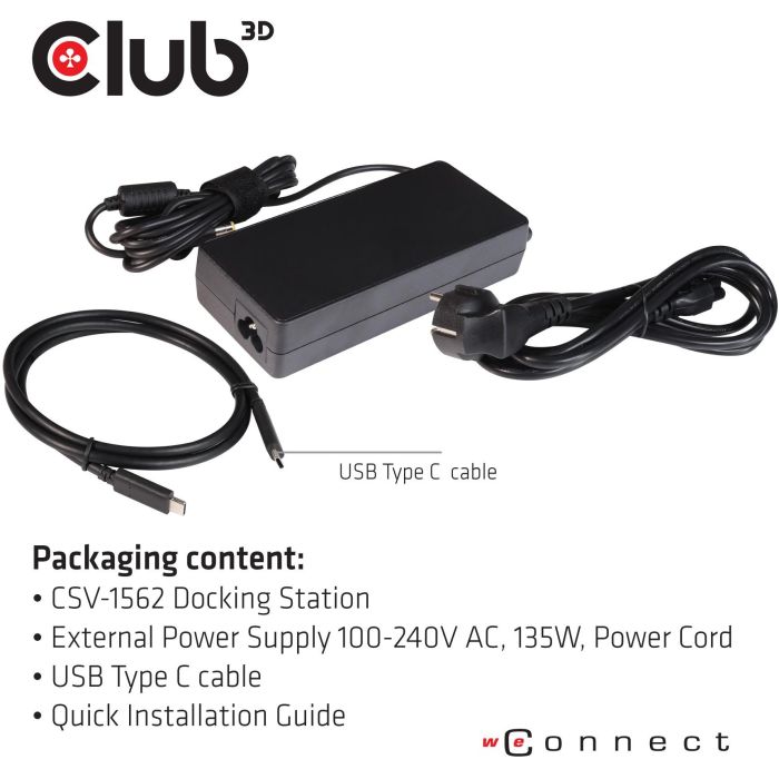 Club3D 4K ChargingDock USB-C ->6xUSB3/2xDP/HDMI/LAN/Audio 13