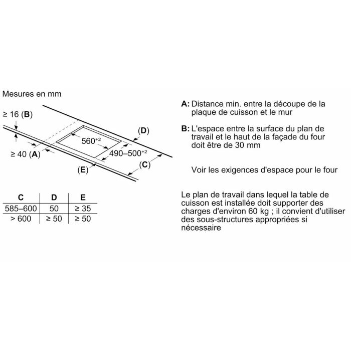 Plaque à Induction BOSCH PIE631HB1E 60 cm 2000 W 4 Plaque à Induction BOSCH PIE631HB1E 60 cm 2000 W 4