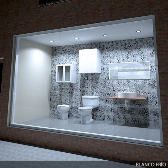 Plaque LED Circulaire 6W 600Lm 6000K Nickel Satiné IP25 Froid [GL-CL-R6N-CW] 4