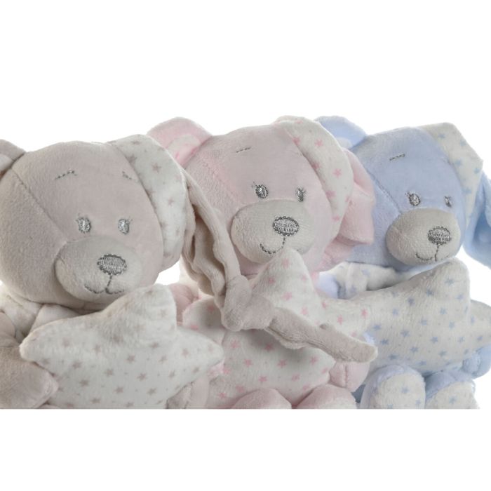 Jouet Peluche Home ESPRIT Bleu Beige Rose Polyester 20 x 10 x 15 cm (3 Unités) 1