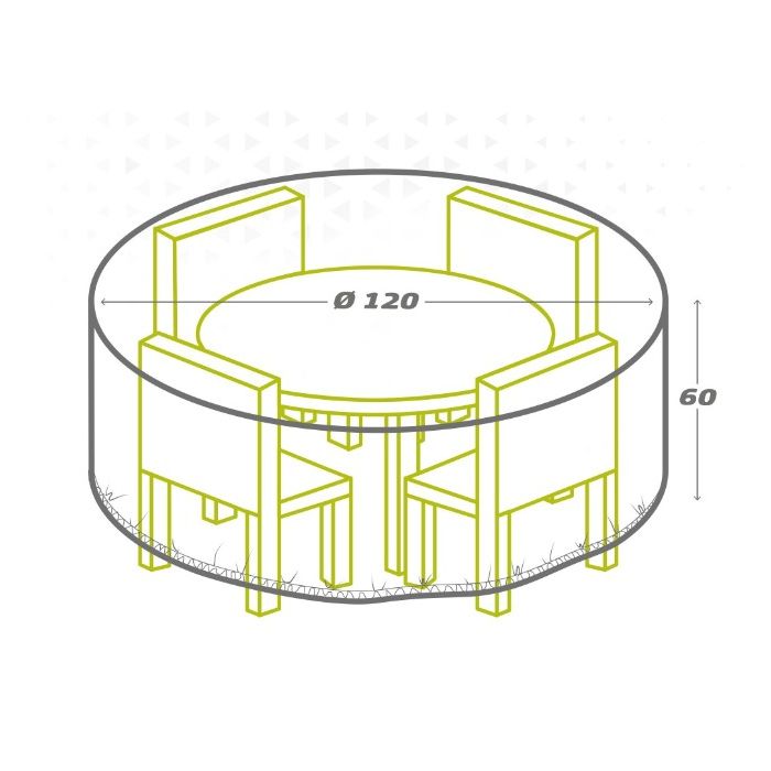 Étui de protection Aktive Ø 120 cm Tables 120 x 60 x 120 cm (6 Unités) 1 Étui de protection Aktive Ø 120 cm Tables 120 x 60 x 120 cm (6 Unités) 1