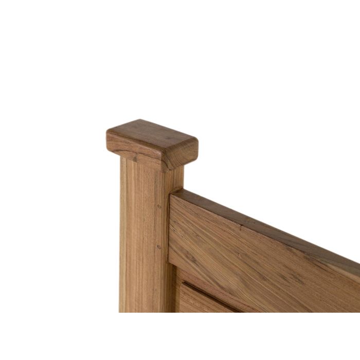 Tête de lit en bois massif de teck 180 cm, motif oriental sculpté, finition naturelle - Hauteur 110 cm - Largeur 183 cm 3 Tête de lit en bois massif de teck 180 cm, motif oriental sculpté, finition naturelle - Hauteur 110 cm - Largeur 183 cm 3