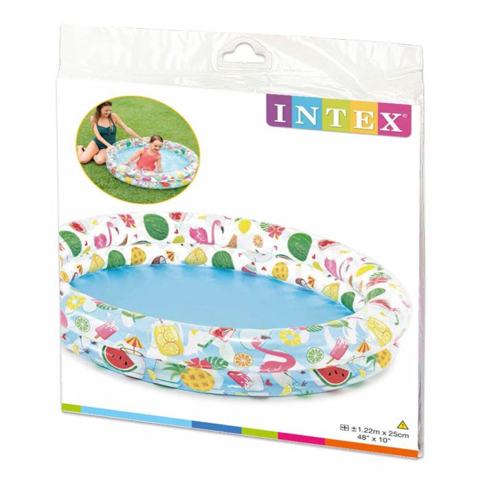 Pataugeoire gonflable pour enfants Intex Tropical Anneaux 150 l 122 x 25 cm (12 Unités) 1