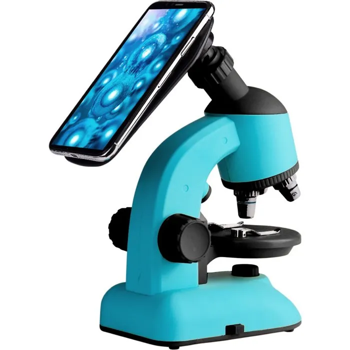 Microscope pour Enfants Vision Kids - dès 5 ans - avec Accessoires (Scalpel, Spatule, Support Téléphone) - Fonction Pivot 360° - Alimentation Piles AA - Bleu Microscope pour Enfants Vision Kids - dès 5 ans - avec Accessoires (Scalpel, Spatule, Support Téléphone) - Fonction Pivot 360° - Alimentation Piles AA - Bleu