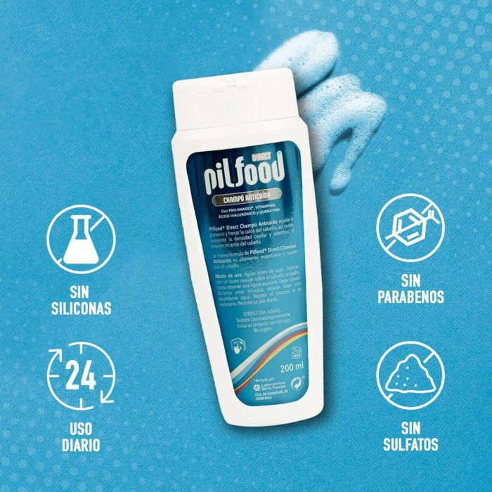 Shampooing antichute de cheveux Pilfood DIRECT 200 ml 5