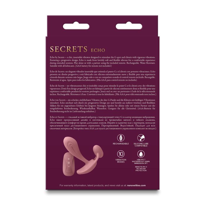Plug Vibrant Anal NS Novelties Secrets Rose 2 Plug Vibrant Anal NS Novelties Secrets Rose 2