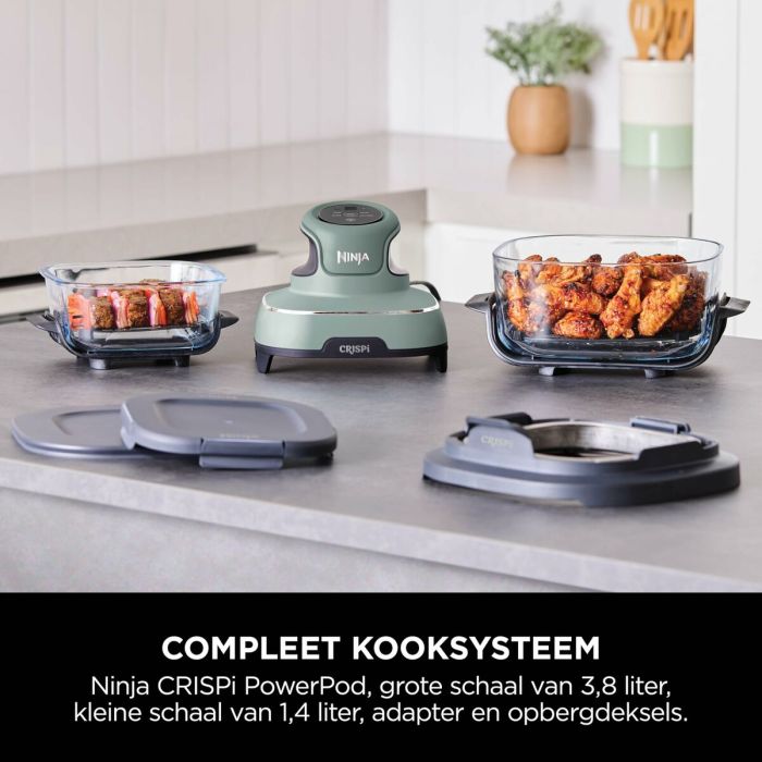 Friteuse à Air NINJA CRISPI Vert 1700 W 3,8 L 21 Friteuse à Air NINJA CRISPI Vert 1700 W 3,8 L 21