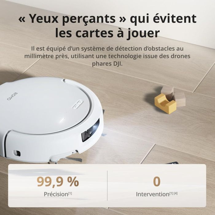 DJI ROMO S - Robot Aspirateur Laveur avec Station - 25 000 Pa - Détection de Niveau Drone - 200 Jours sans Maintenance 4