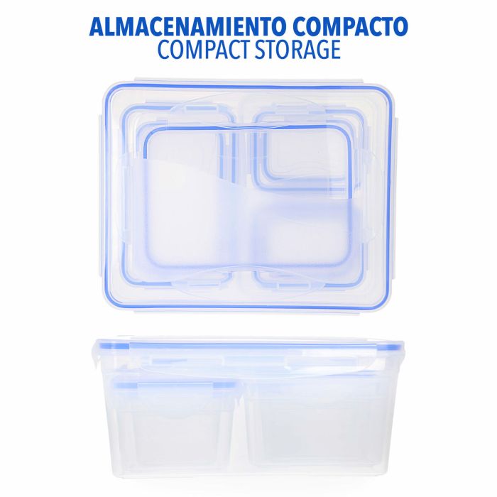 Ensemble de contenants de cuisine hermétiques empilables Max Home 27 x 12 x 20 cm 6 Unités 1 Ensemble de contenants de cuisine hermétiques empilables Max Home 27 x 12 x 20 cm 6 Unités 1