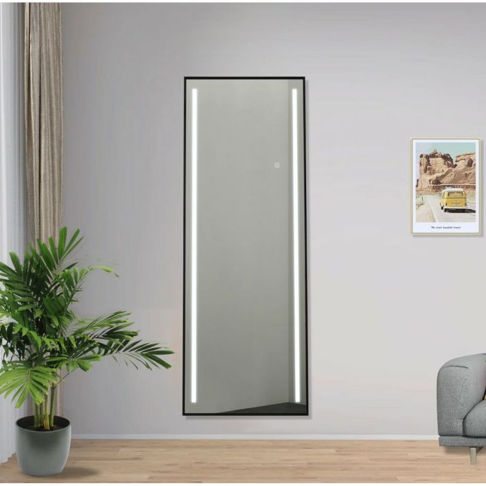 Miroir sur Pied Home ESPRIT Noir Aluminium 60 x 0,5 x 165 cm 4 Miroir sur Pied Home ESPRIT Noir Aluminium 60 x 0,5 x 165 cm 4