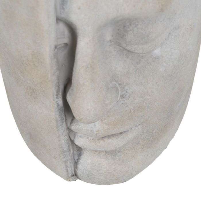 Vase Gris Ciment Visage 21 x 18 x 32,5 cm 1
