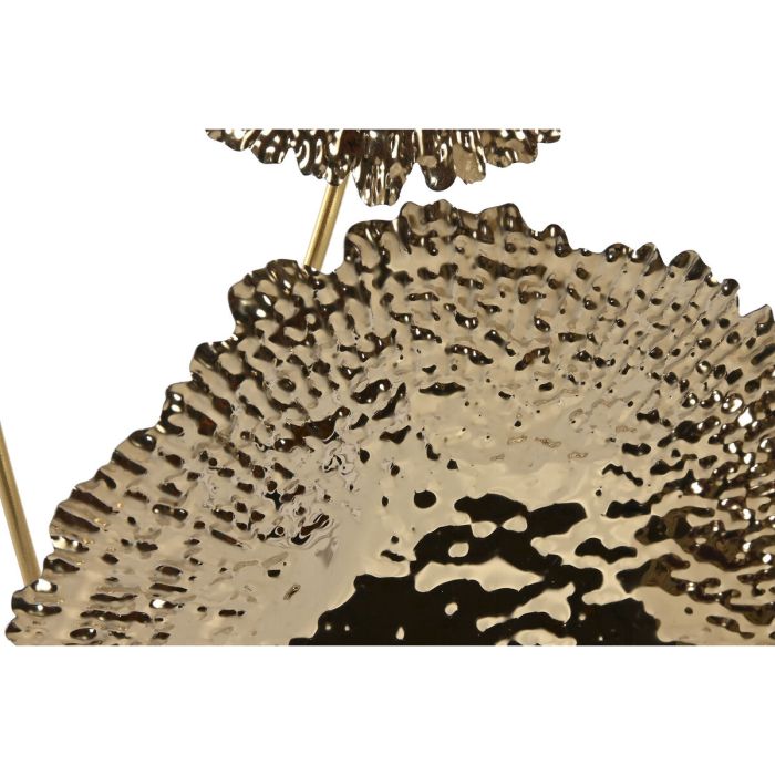 Décoration murale Home ESPRIT Doré Fleur 50 x 5 x 50 cm 2