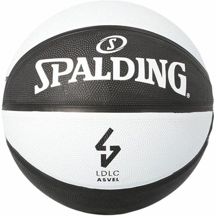 Ballon de basket Spalding Asvel Sz7 Blanc Noir (Taille 7)