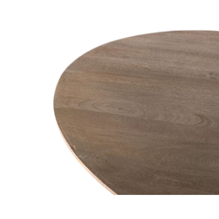 GINER Y COLOMER Table de salle à manger en bois massif de manguier artisanale 150 x 150 x 78 cm, couleur naturelle 2 GINER Y COLOMER Table de salle à manger en bois massif de manguier artisanale 150 x 150 x 78 cm, couleur naturelle 2