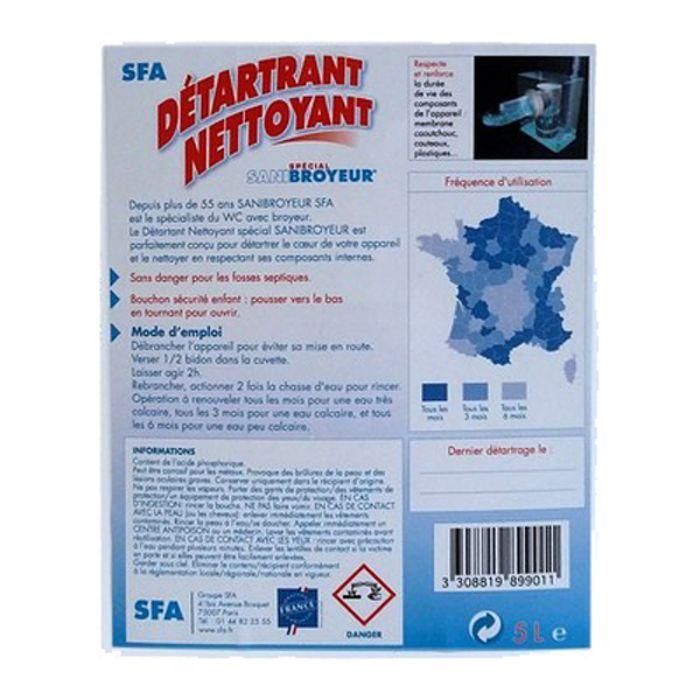 Détartrant nettoyant pour produits SFA - SFA - 5 litres 2 Détartrant nettoyant pour produits SFA - SFA - 5 litres 2