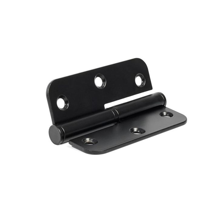 Pernio Inox Canto Redondo 90-65-2,5 Izquierda Acabado Negro Herrajes Alk 1