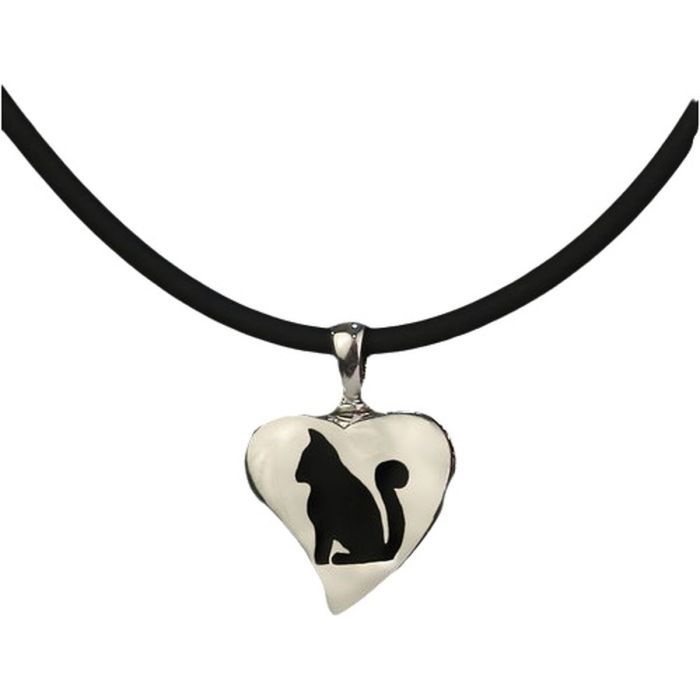 Pendentif Femme Pet Zen 15 X 16 MM Noir Argenté 1
