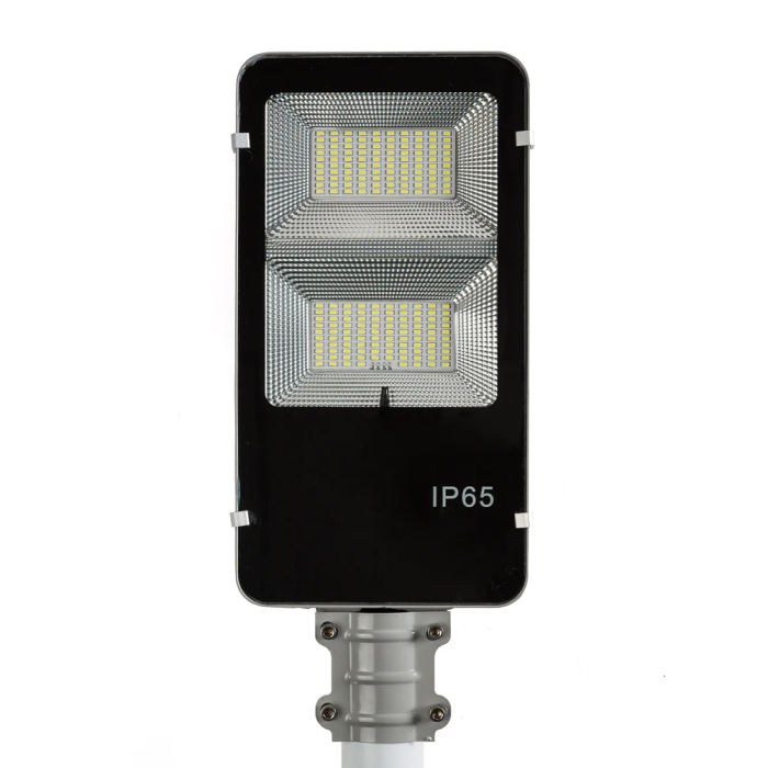 BX3 Farola LED solaire 100W 5000 Lm 6000K IP65 avec détecteur de mouvement et capteur crépusculaire, lampe d'éclairage public autonome