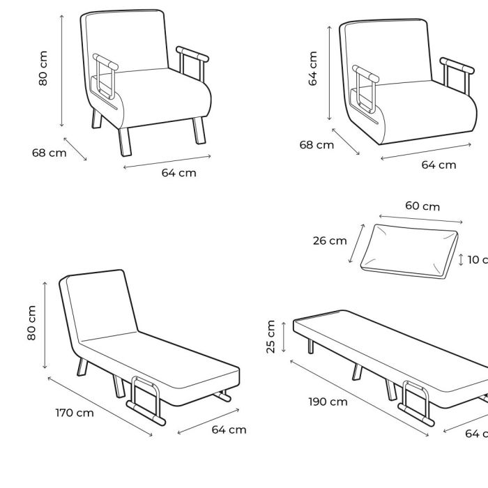 Canapé-lit Convertible Simple 4 en 1 Softfa InnovaGoods 1 Canapé-lit Convertible Simple 4 en 1 Softfa InnovaGoods 1