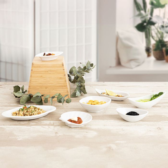 Plateau apéritif Quid Select Blanc Plastique 17 x 9,5 x 2 cm (20 Unités) 3