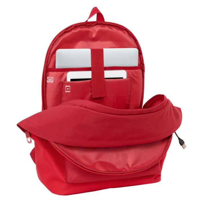 Sac à Dos pour Portable et Tablette avec Sortie USB Sevilla Fútbol Club Rouge 1