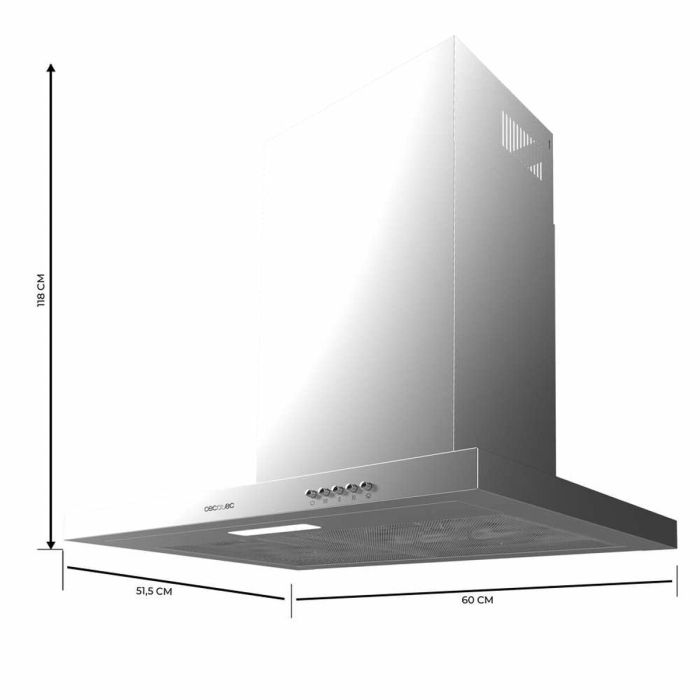 Hotte standard Cecotec Bolero Flux TM 603500 Acier 51,5 x 60 cm 2