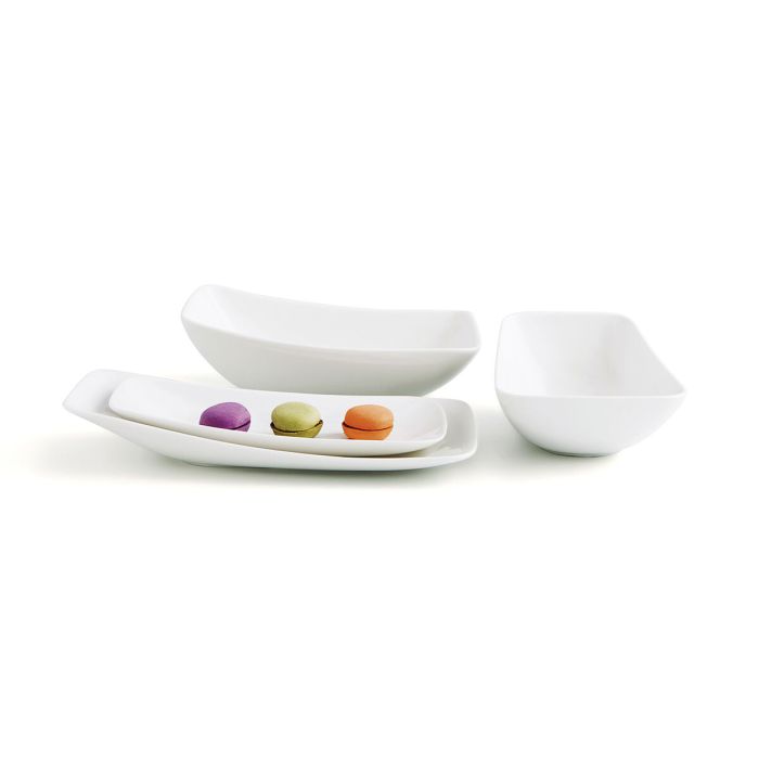 Assiette plate Ariane Vital Rectangulaire Céramique Blanc (29 x 15,5 cm) (6 Unités) 3
