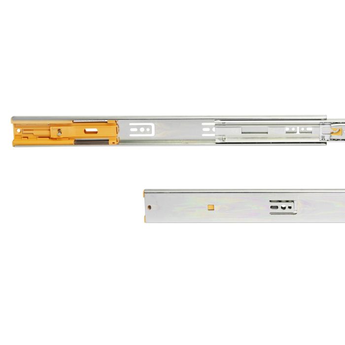 Emuca Jeu de coulisses à billes pour tiroirs à sortie totale, fermeture amortie, hauteur 45mm, longueur 350mm, Acier, Zingué 5